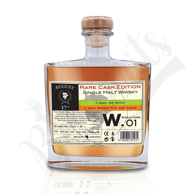 August 17th Whisky Rare Cask W.01 - Finition Marsala