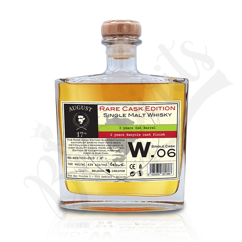 August 17th Whisky Rare Cask W.06 - Finition Banyuls