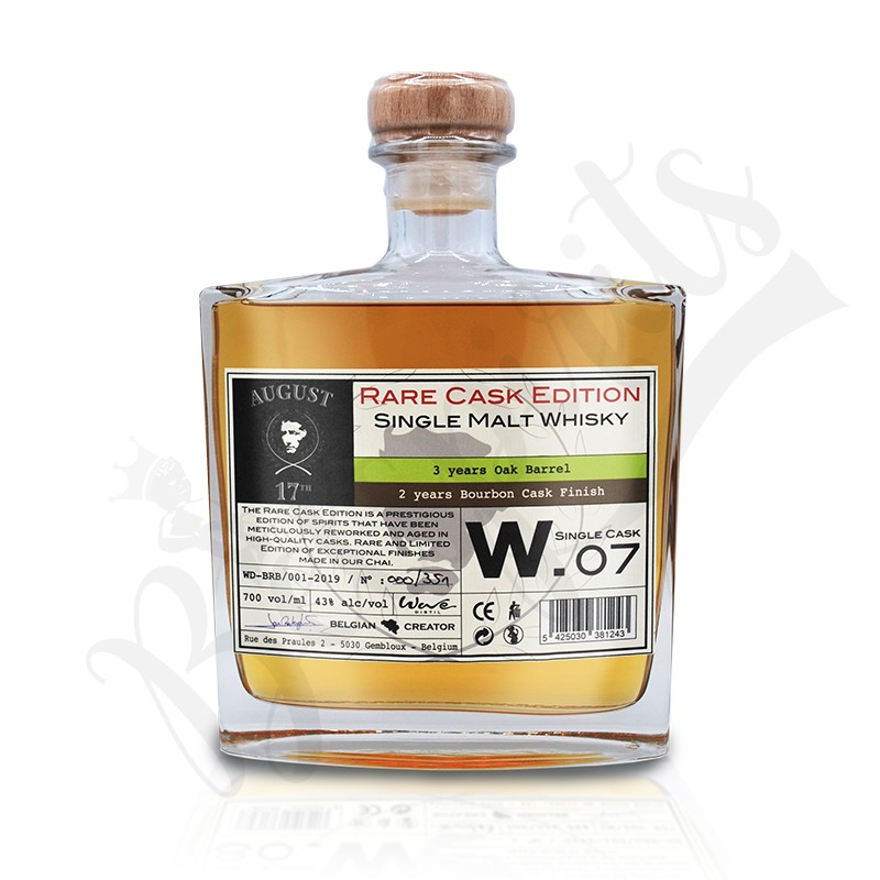 August 17th Whisky Rare Cask W.07 - Finition Bourbon