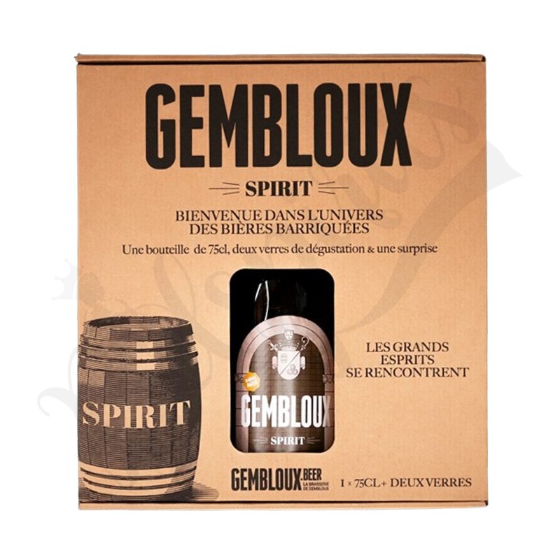Coffret Gembloux Spirit - 75 cl + 2 verres + 2 sous-bocks
